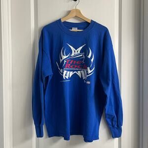 Vintage The Rock North Carolina Speedway Long Sleeve Shirt – Men’s XL Blue